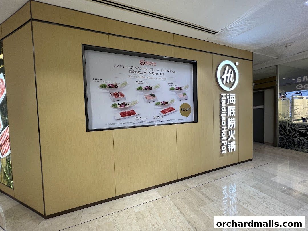 Menu page for 海底捞 Haidilao Hot Pot Wisma Atria