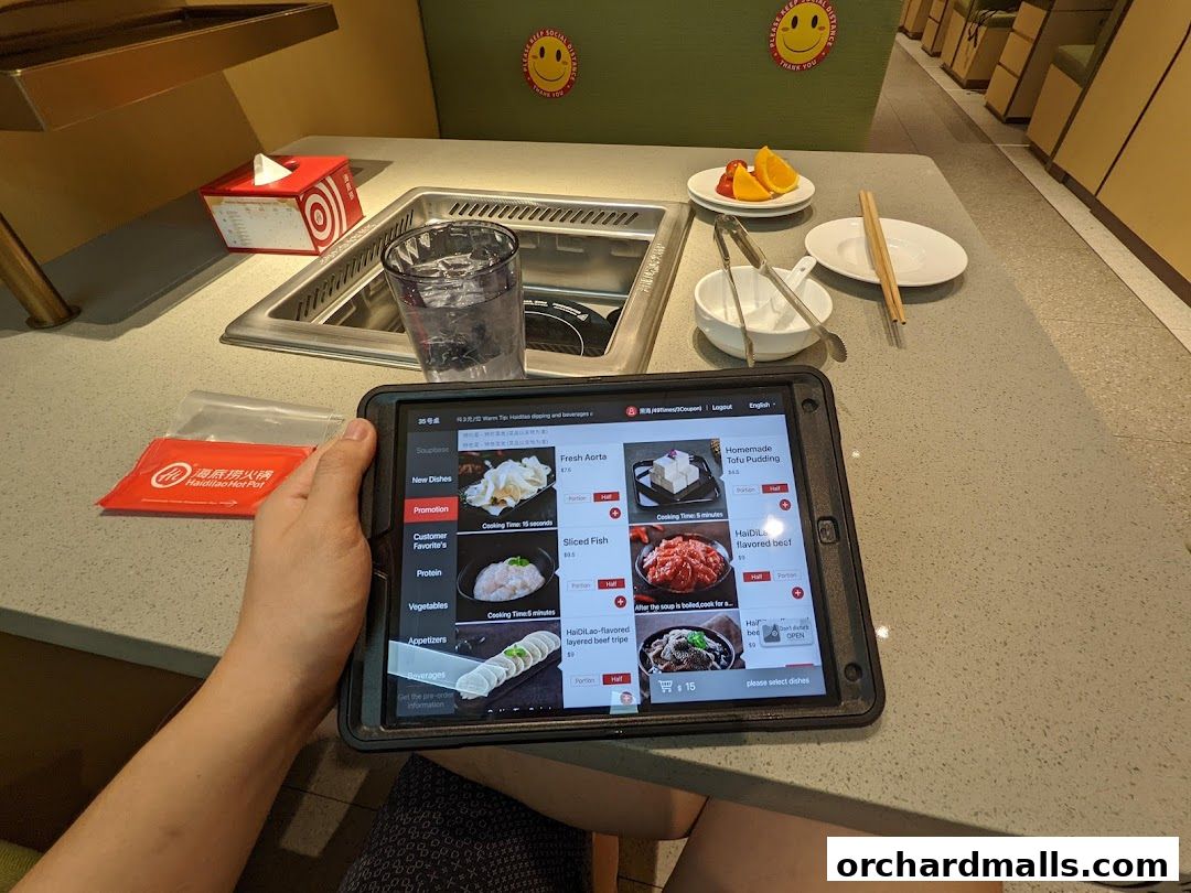 Menu page for 海底捞 Haidilao Hot Pot Wisma Atria