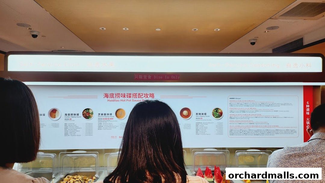 Menu page for 海底捞 Haidilao Hot Pot Wisma Atria