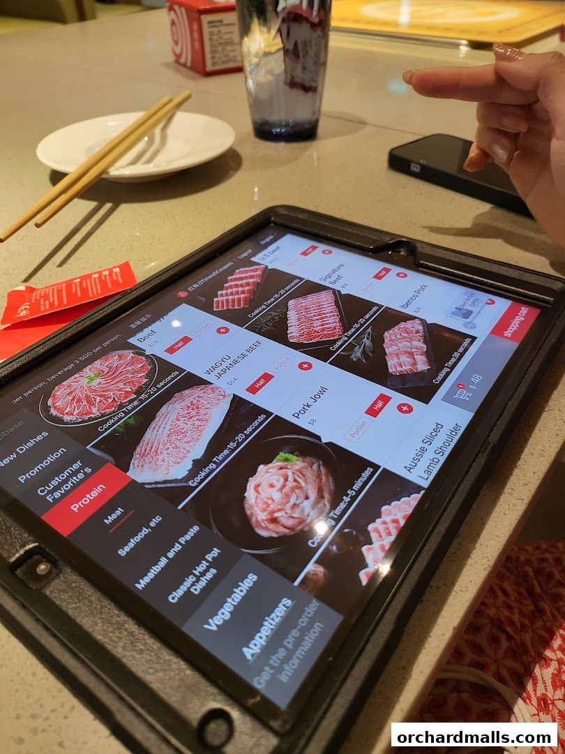 Menu page for 海底捞 Haidilao Hot Pot Wisma Atria