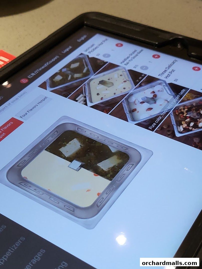 Menu page for 海底捞 Haidilao Hot Pot Wisma Atria