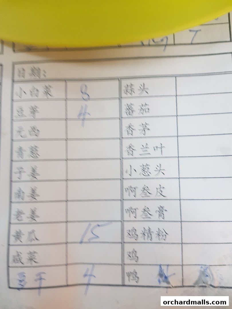 Menu page for Hainanese Delicacy