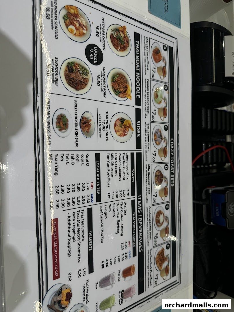 Menu page for Happy Lili Cafe 莉莉茶冰室