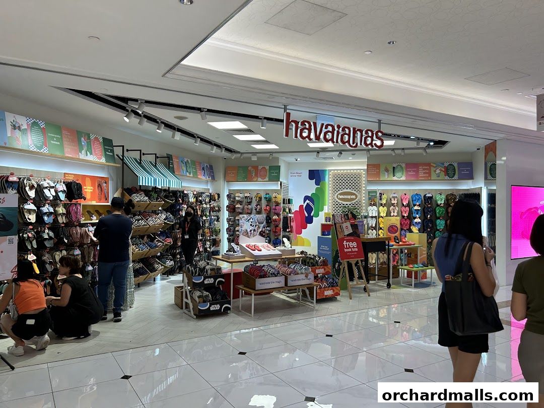 Interior view of a Havaianas store showcasing a wide selection of flip-flops and accessories.