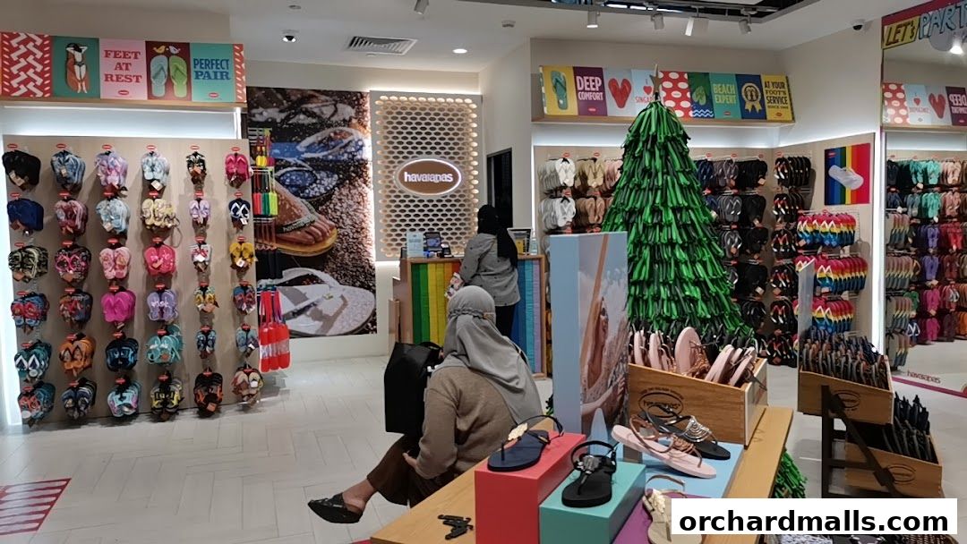 Interior of a Havaianas store showcasing a wide variety of flip-flops and sandals.