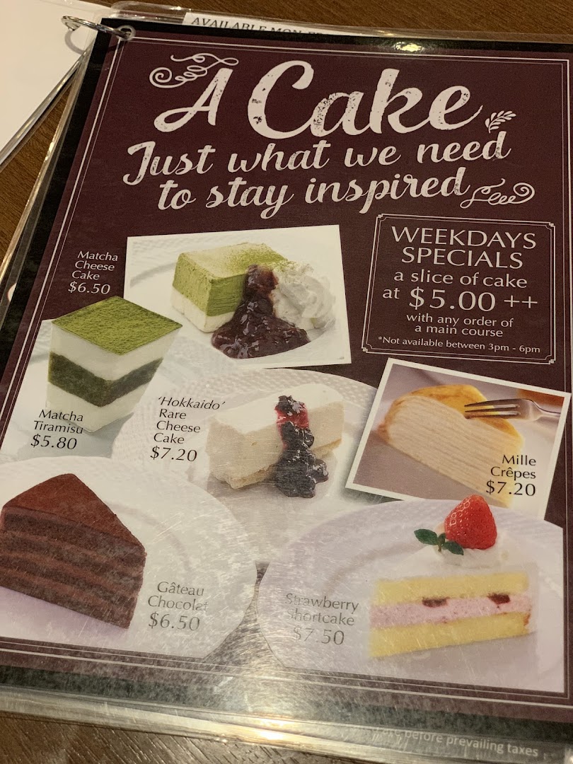 Menu page for Hoshino Coffee  ION Orchard