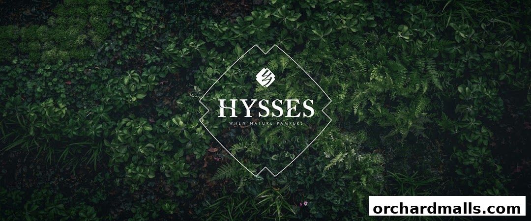 A lush green background with the HYSSES logo and tagline 'When Nature Pampers'.