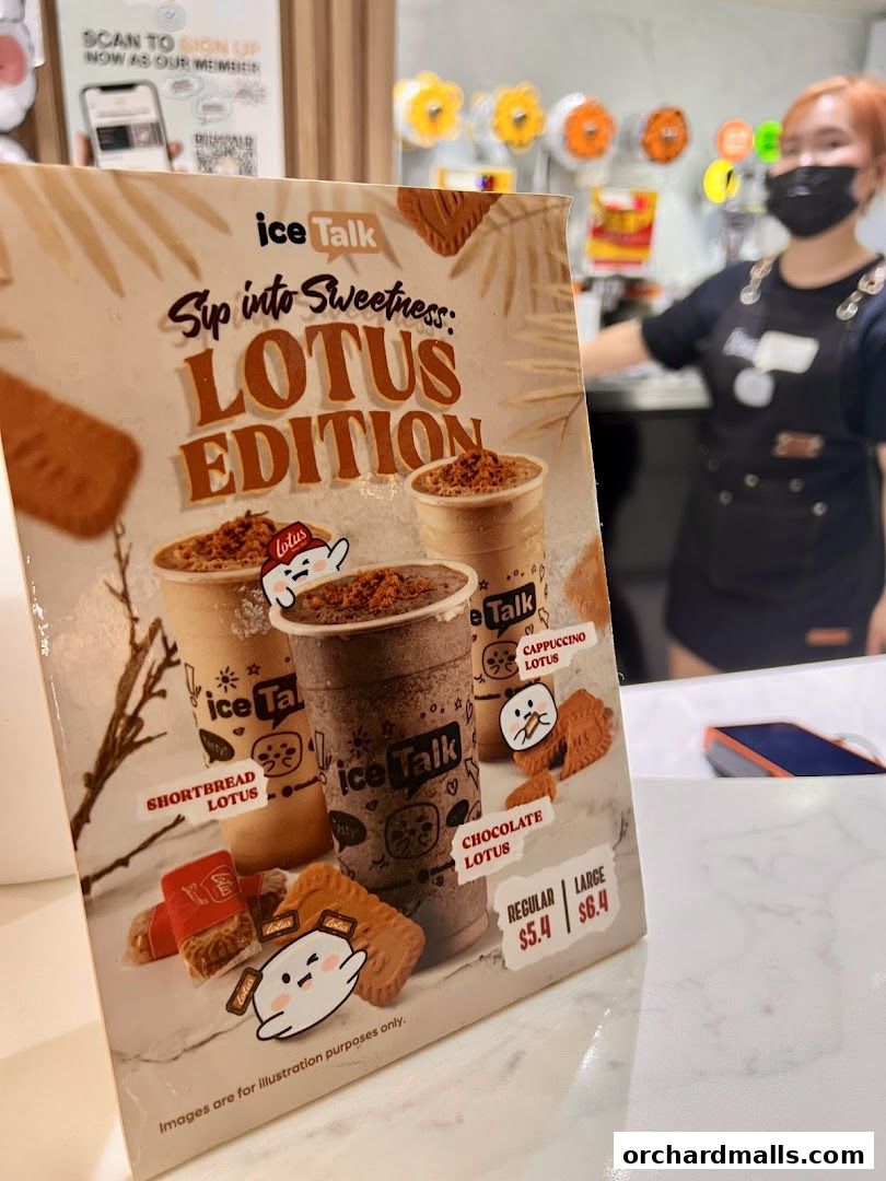 Menu page for iceTalk Signature Tea