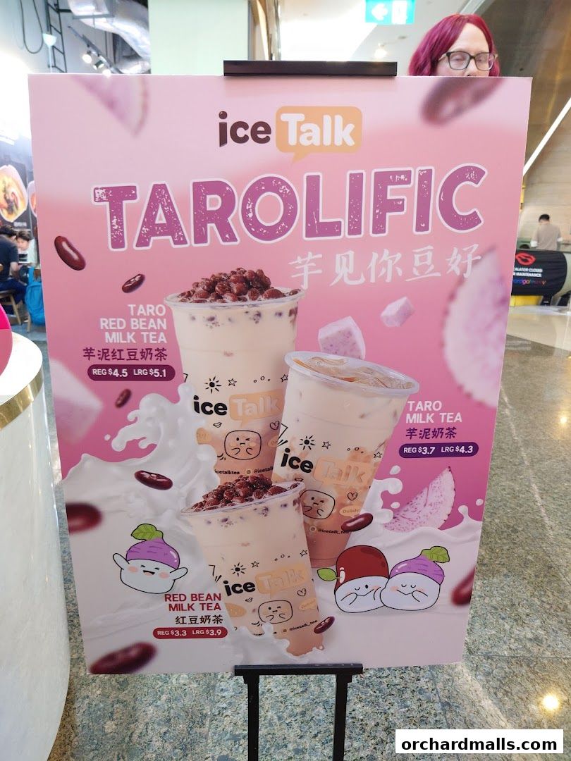 Menu page for iceTalk Signature Tea