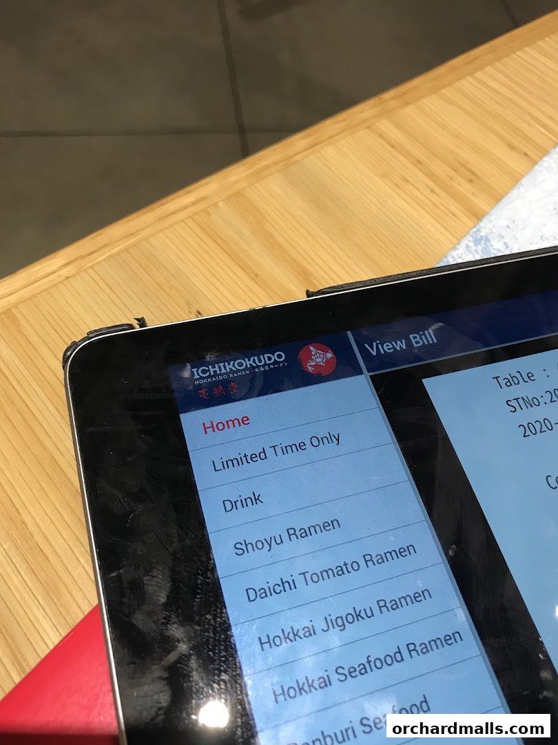 Menu page for Ichikokudo Hokkaido Ramen