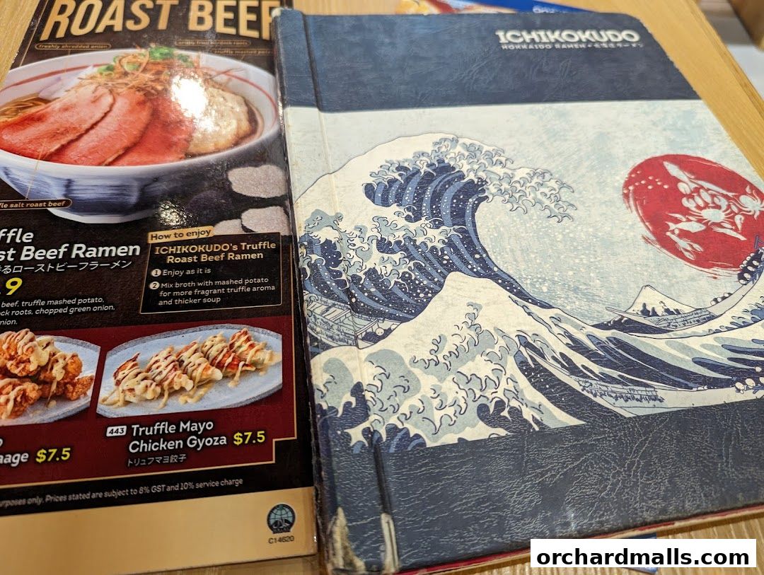 Menu page for Ichikokudo Hokkaido Ramen