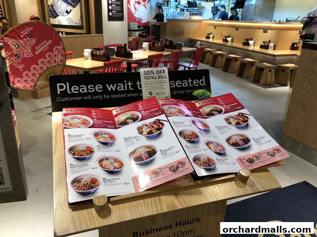 Menu page for Ichikokudo Hokkaido Ramen