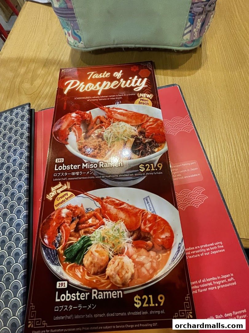 Menu page for Ichikokudo Hokkaido Ramen