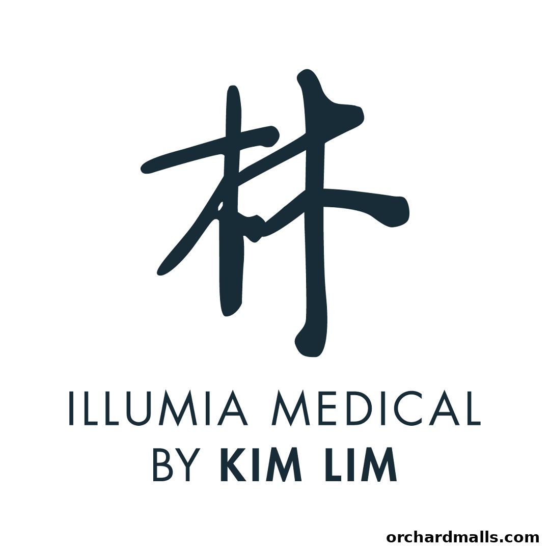 Logo for Illumia Medical by Kim Lim, featuring a stylized Chinese character and text.