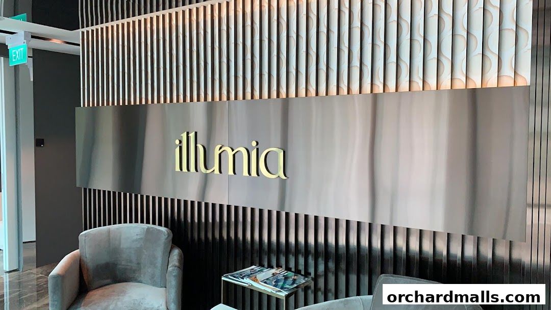 The reception area of illumia Medical Orchard aesthetic clinic with comfortable seating.