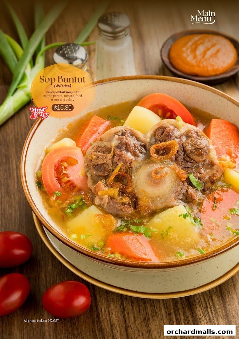 Menu page for Indo Rasa Singapore