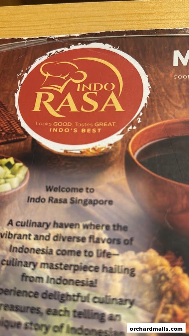 Menu page for Indo Rasa Singapore