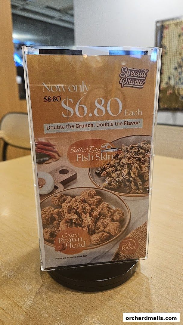 Menu page for Indo Rasa Singapore