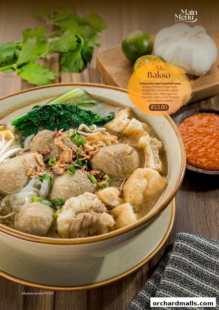 Menu page for Indo Rasa Singapore