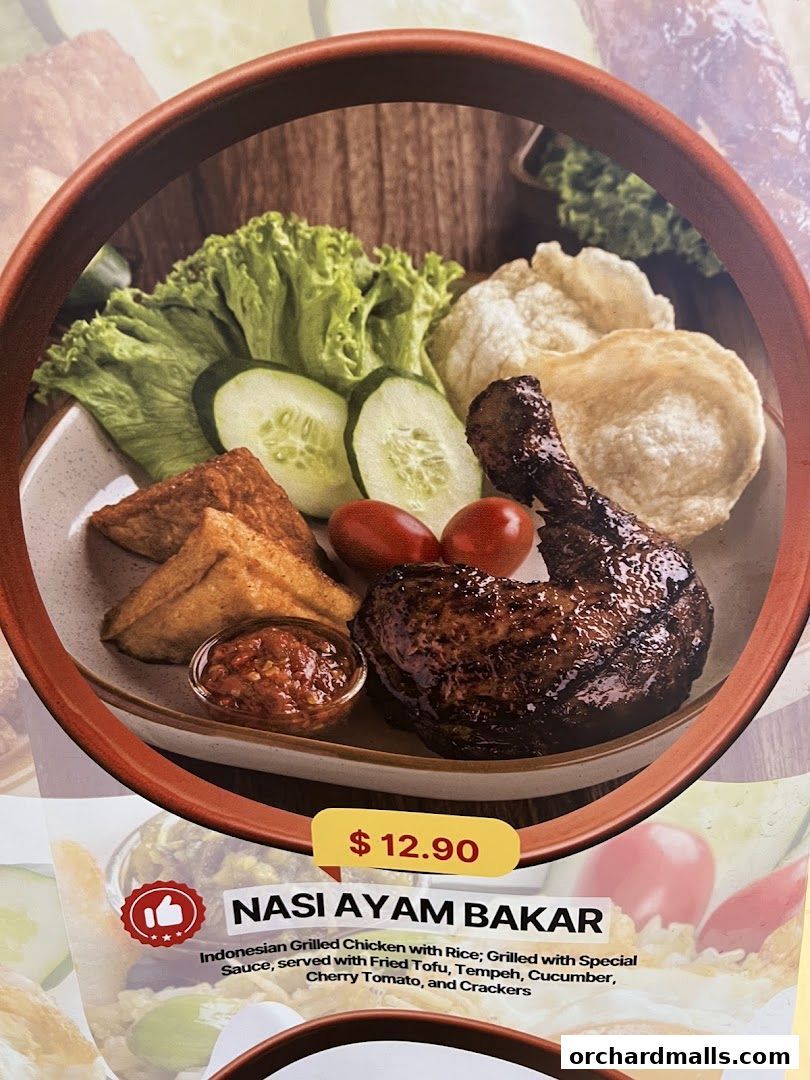 Menu page for Indo Rasa Singapore