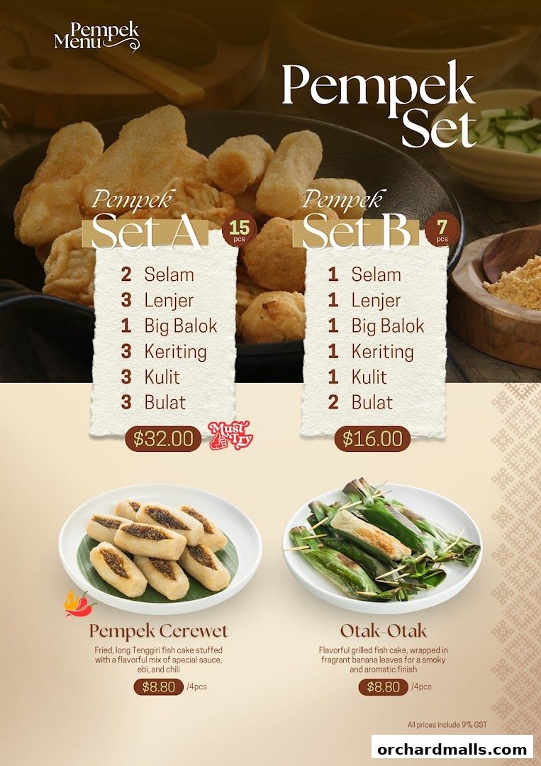 Menu page for Indo Rasa Singapore