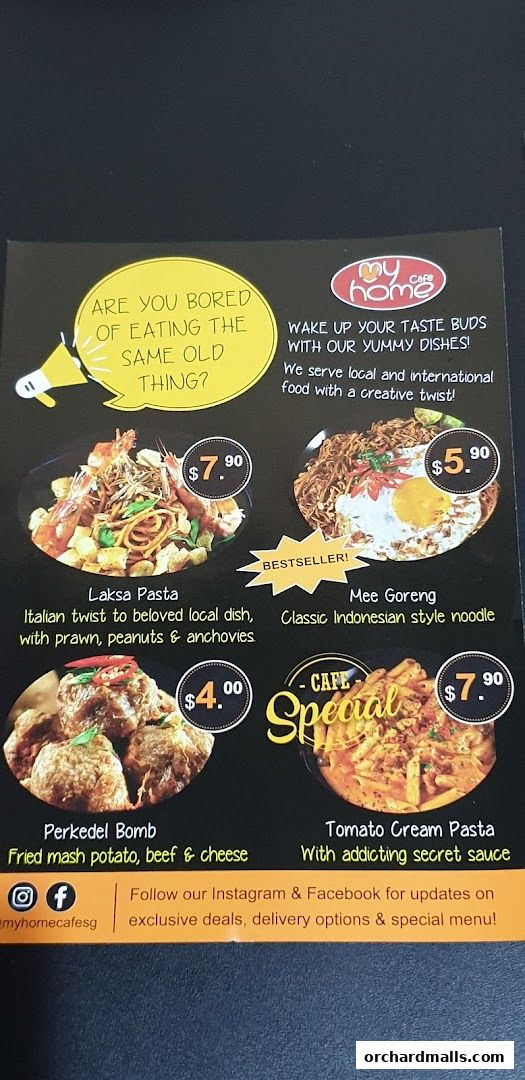 Menu page for indorica, Traditional Indonesian Food 313Somerset