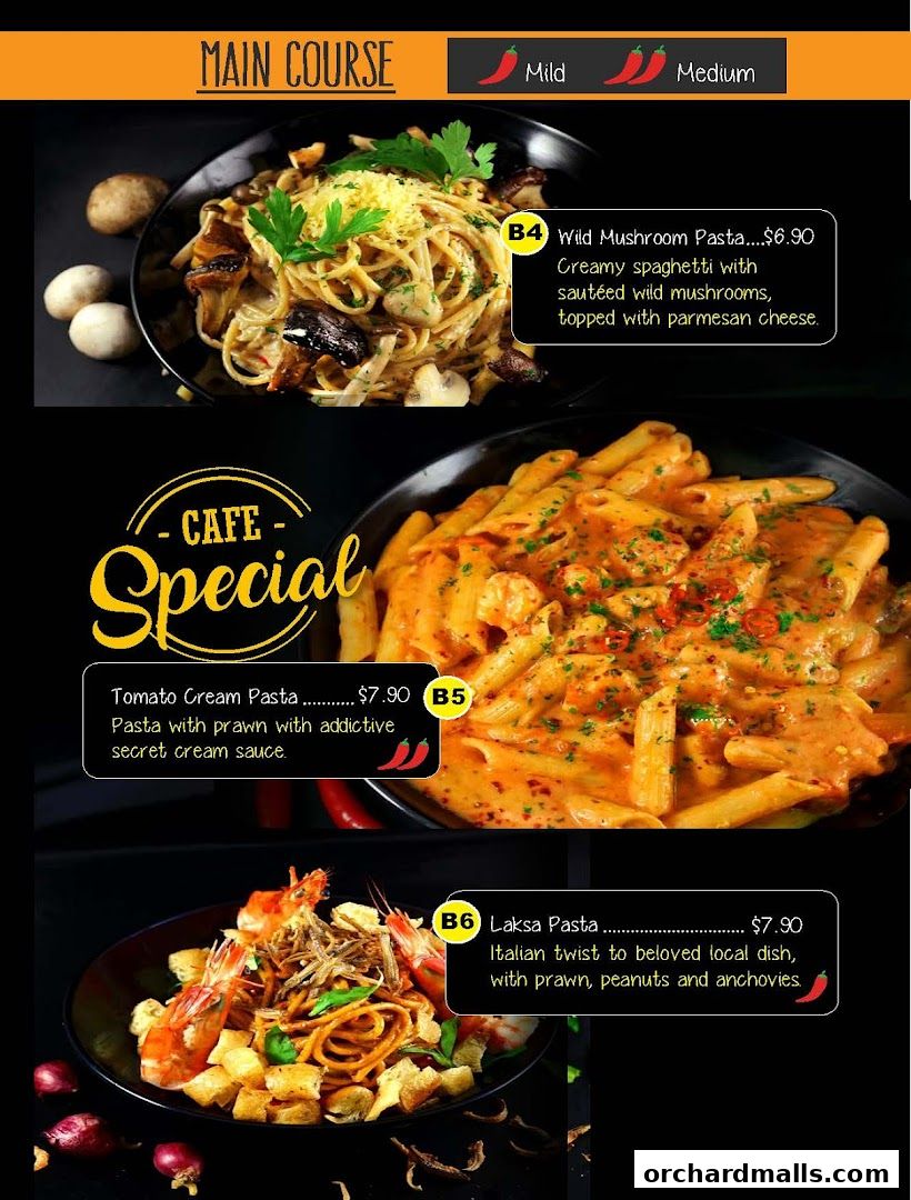 Menu page for indorica, Traditional Indonesian Food 313Somerset