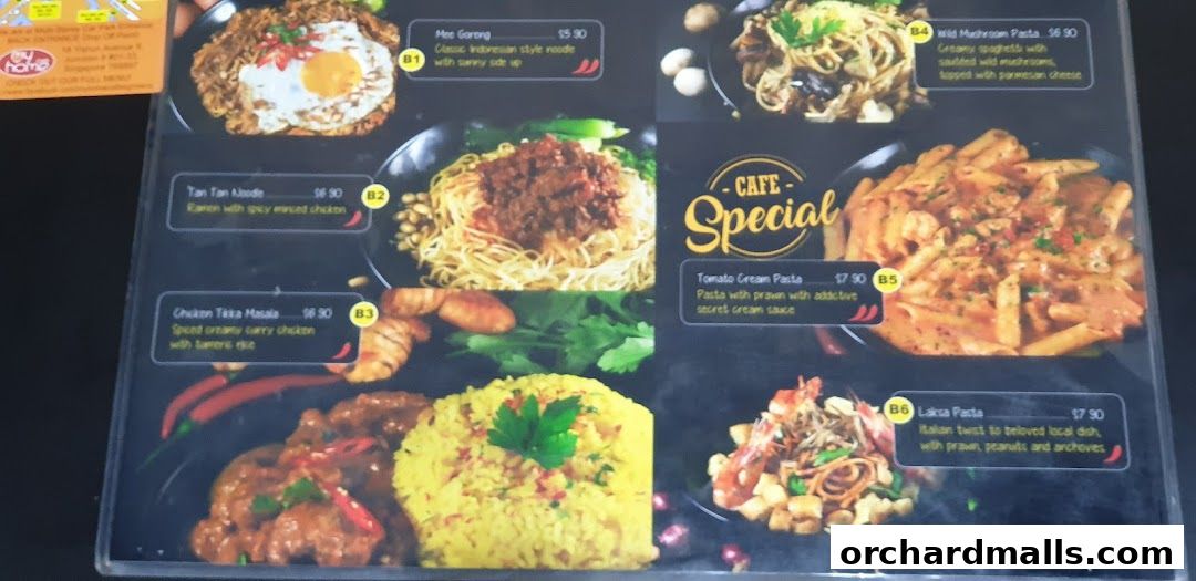 Menu page for indorica, Traditional Indonesian Food 313Somerset