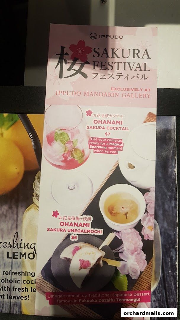 Menu page for IPPUDO MANDARIN GALLERY