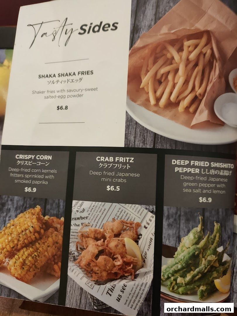 Menu page for IPPUDO MANDARIN GALLERY