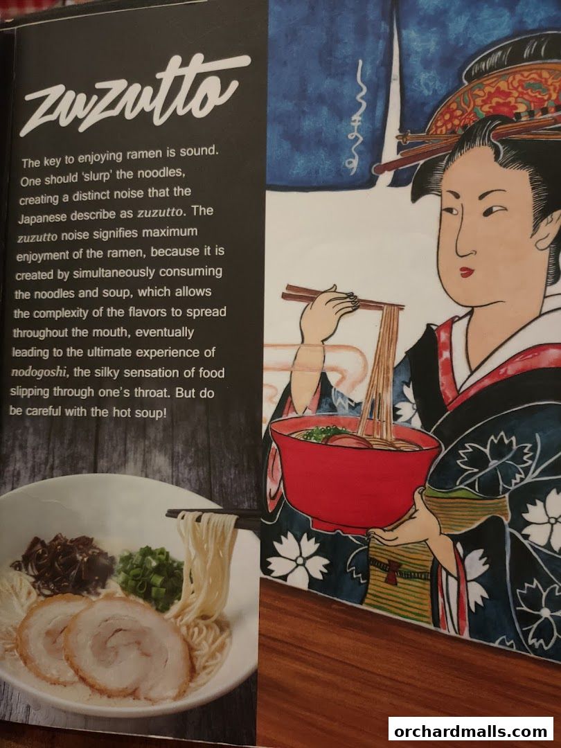 Menu page for IPPUDO MANDARIN GALLERY