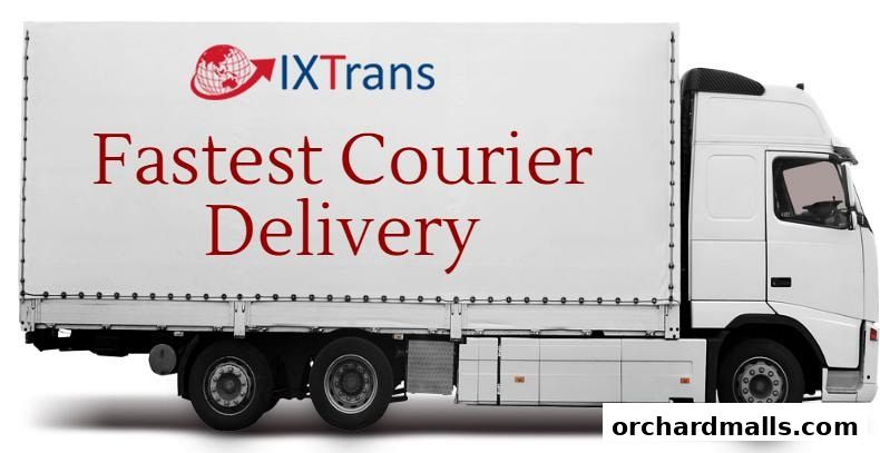 A white delivery truck with the IXTrans logo and 'Fastest Courier Delivery' text.