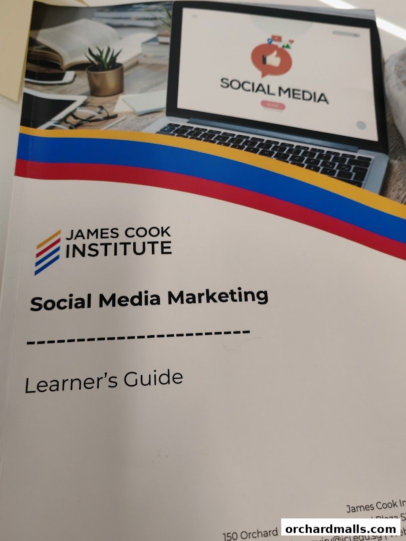 Cover of a 'Social Media Marketing Learner's Guide' from James Cook Institute.