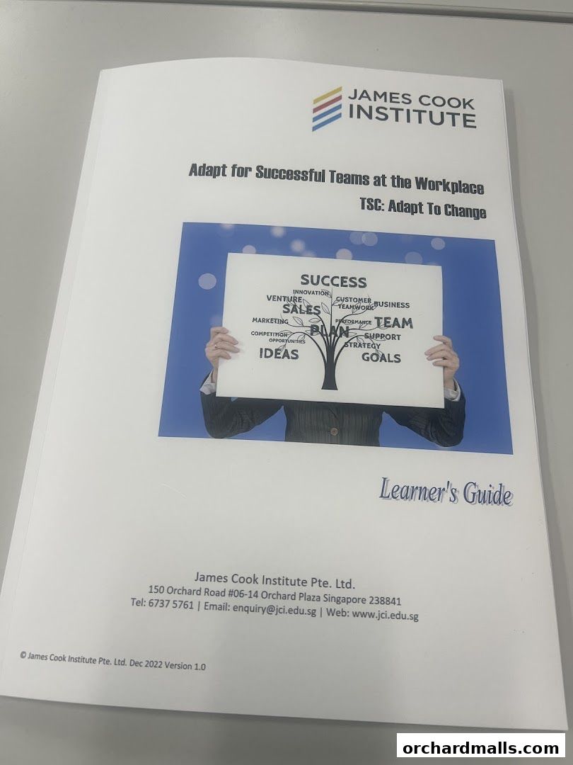 Cover of a learner's guide for James Cook Institute on adapting for successful teams.