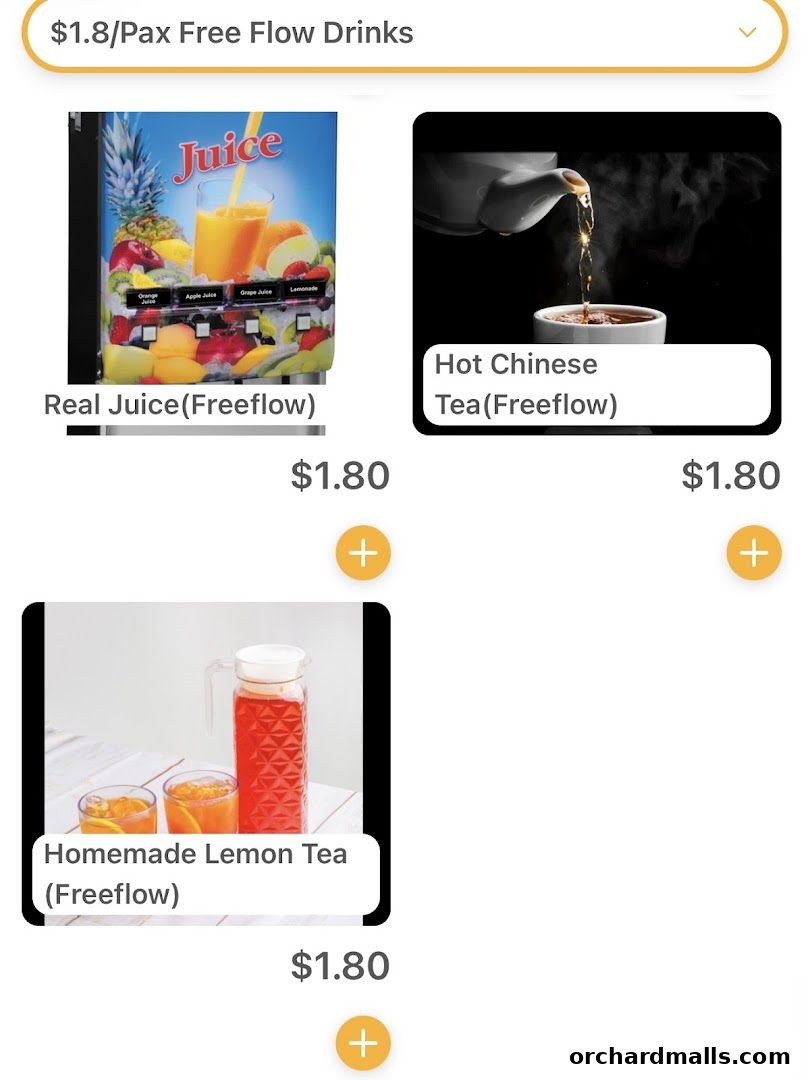 Menu page for JIANGHU Buffet  orchardgateway