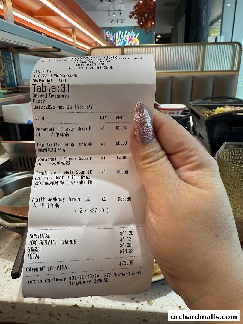 Menu page for JIANGHU Buffet  orchardgateway