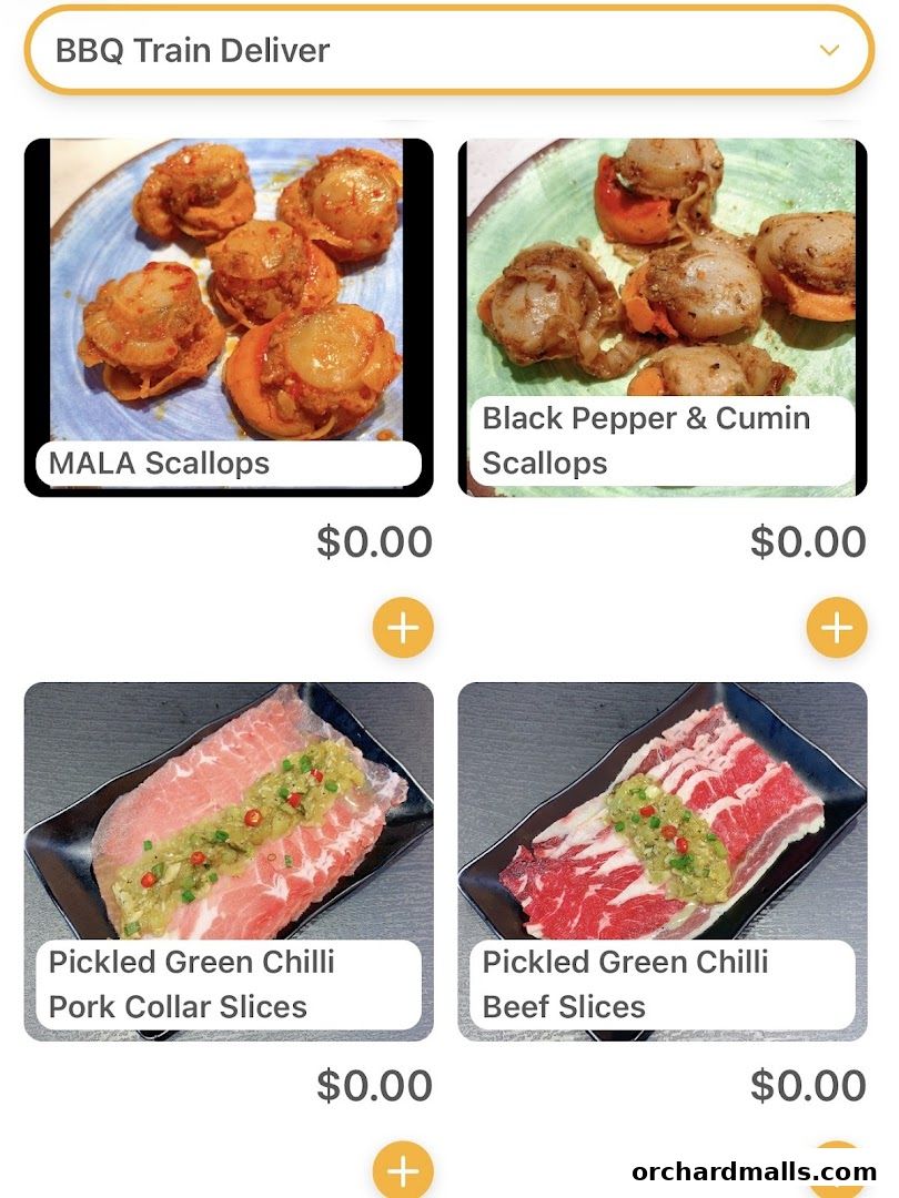 Menu page for JIANGHU Buffet  orchardgateway