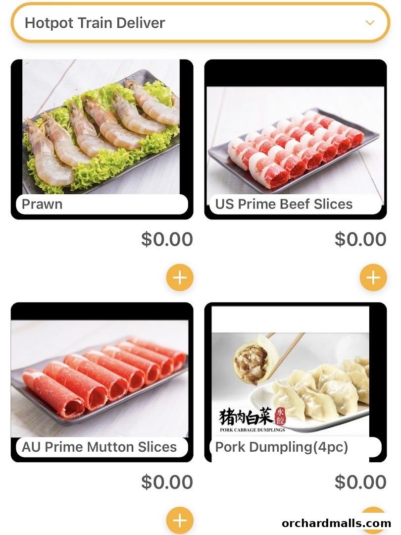 Menu page for JIANGHU Buffet  orchardgateway