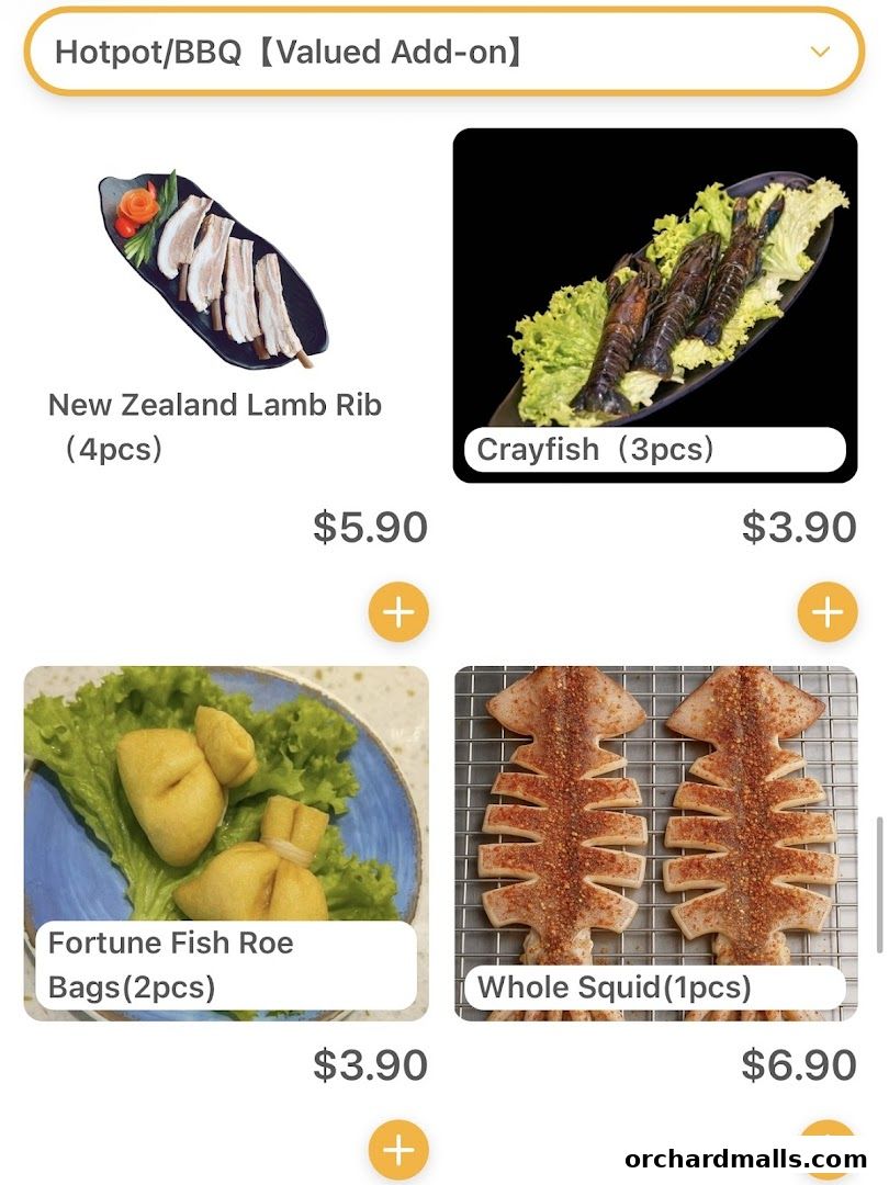 Menu page for JIANGHU Buffet  orchardgateway