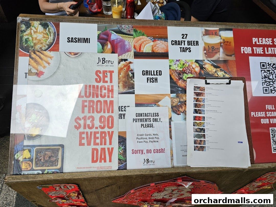 Menu page for JiBiru Yakitori  Craft Beer