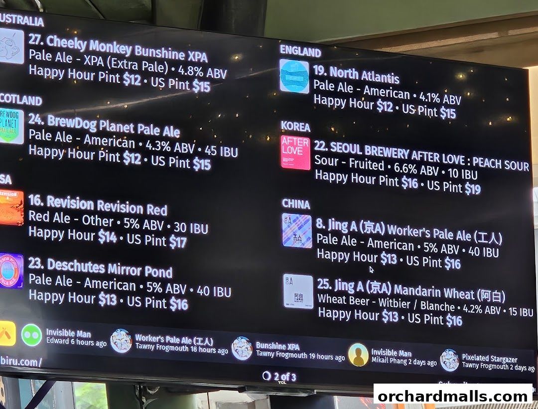 Menu page for JiBiru Yakitori  Craft Beer