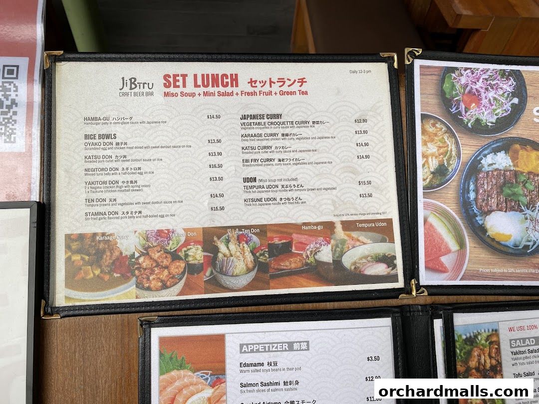 Menu page for JiBiru Yakitori  Craft Beer