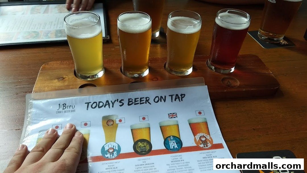 Menu page for JiBiru Yakitori  Craft Beer