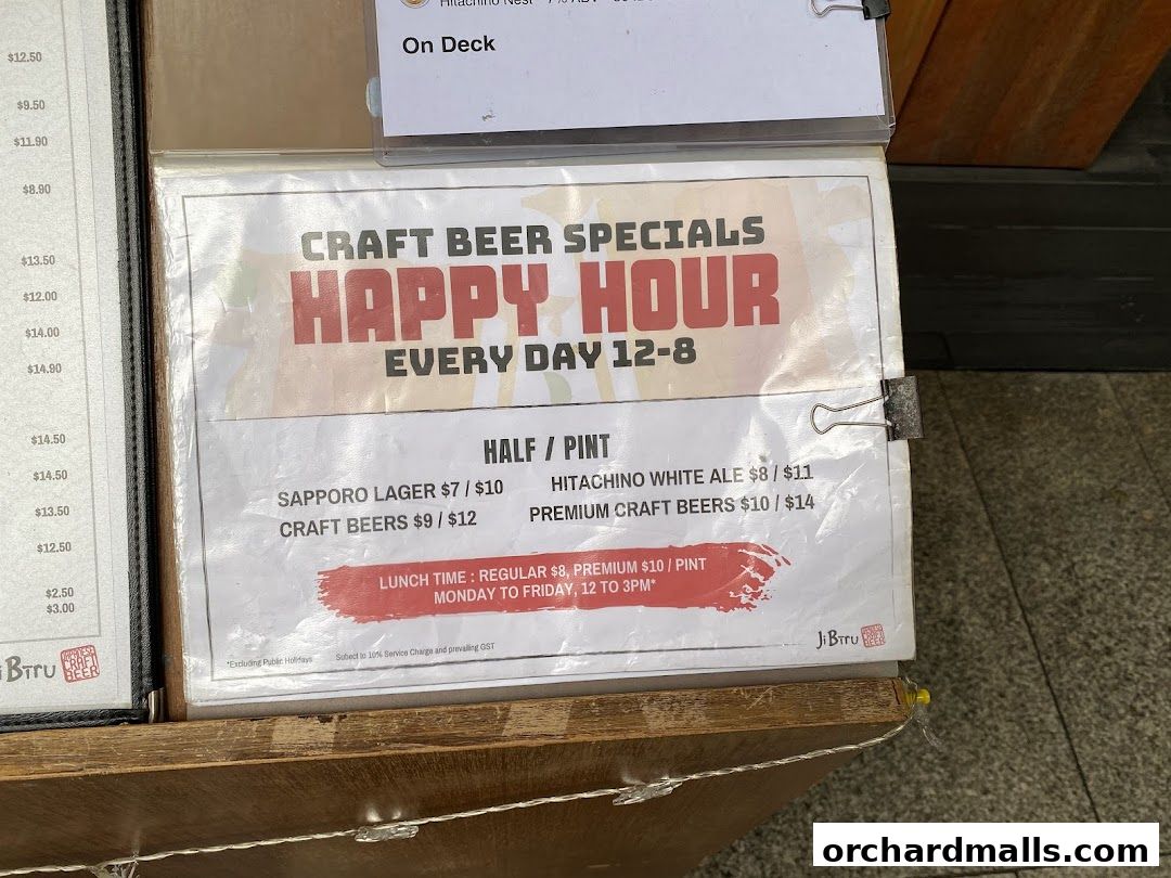 Menu page for JiBiru Yakitori  Craft Beer