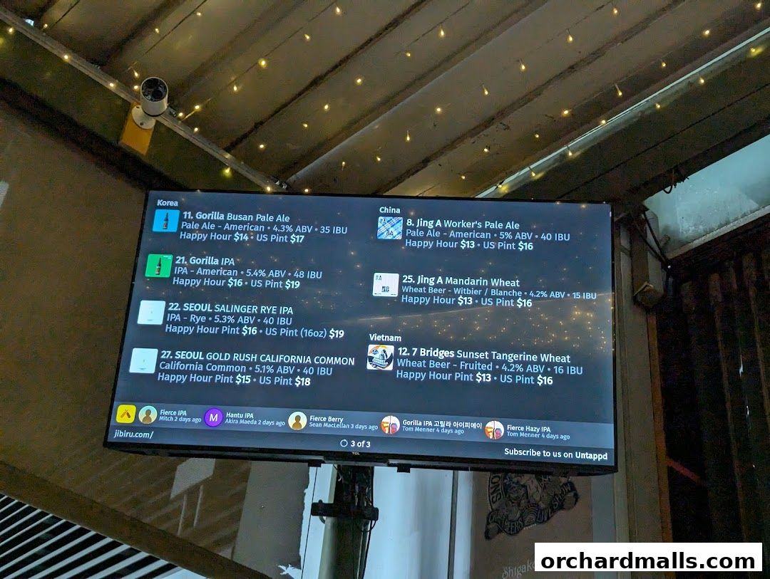 Menu page for JiBiru Yakitori  Craft Beer