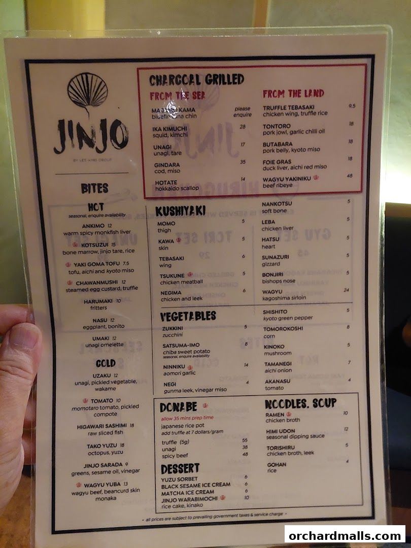 Menu page for Jinjo