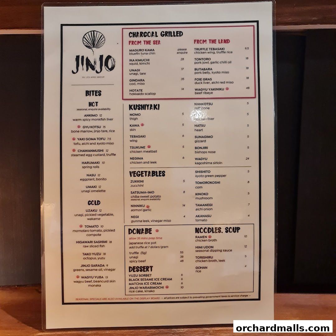 Menu page for Jinjo