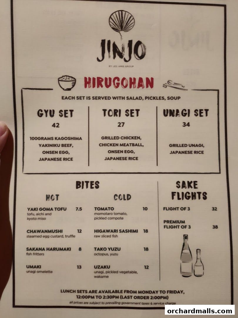 Menu page for Jinjo