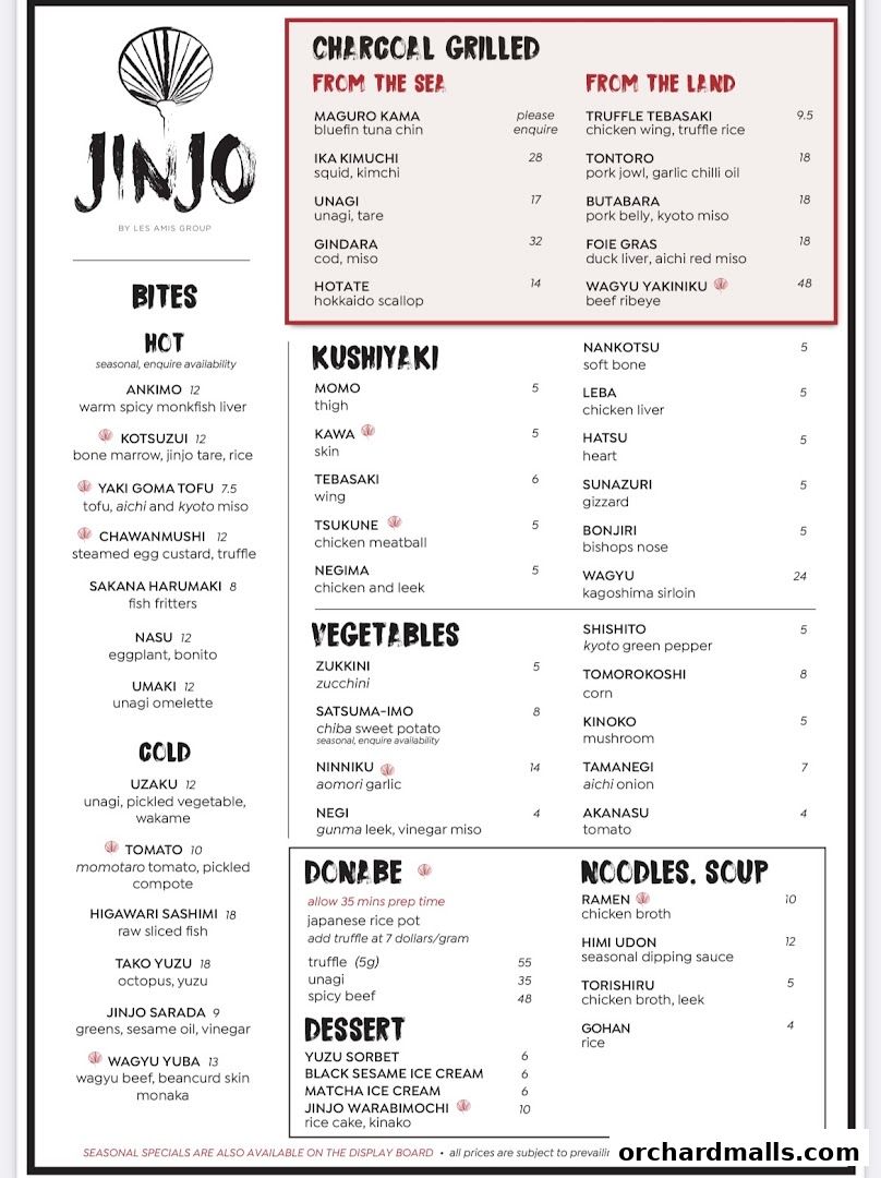 Menu page for Jinjo