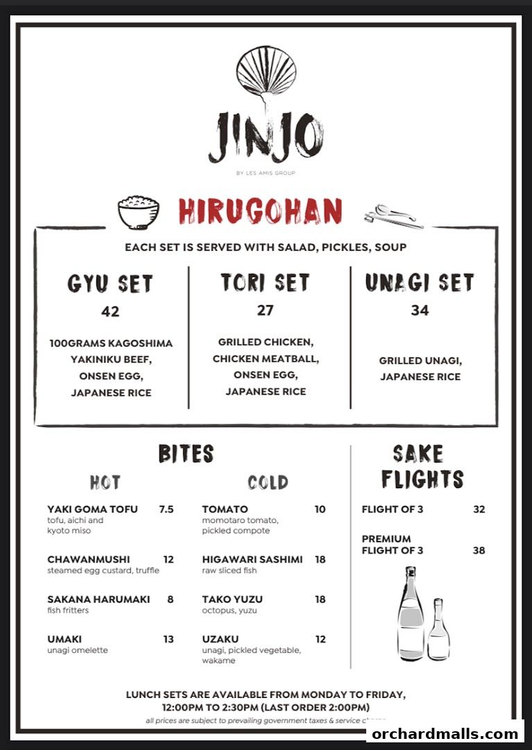 Menu page for Jinjo